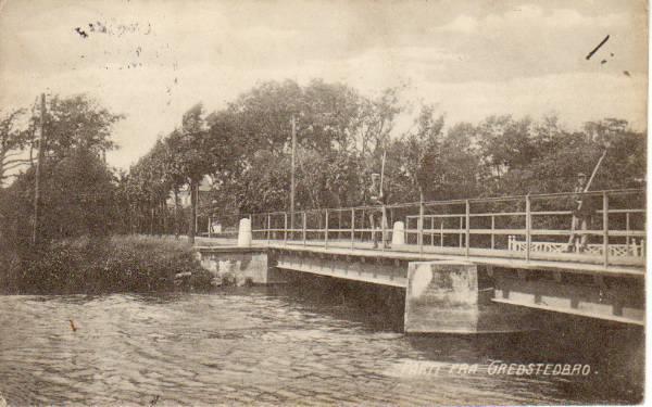 Guarding the Kongeå at Gredsted bridge in 1915. Photo: 1915 postcard.